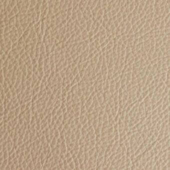 Light beige leather texture displaying a dense grain pattern, matte finish, and consistent color, with “arketipo” label visible.